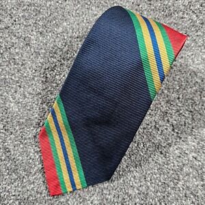 Vtg Robert Talbott "Best of class" English Mogador Repp tie Stripes hand sewn
